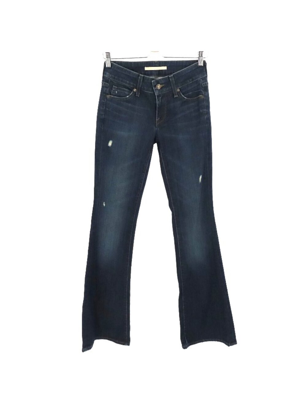 Vince Womens 25 Mykonos Blue Wash Distressed Flare Jeans Denim Pockets Cotton